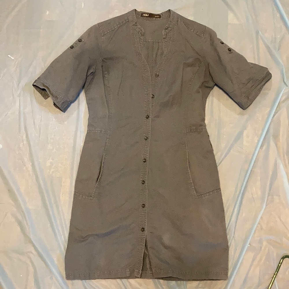 Nau dress, gray, linen/cotton, size S